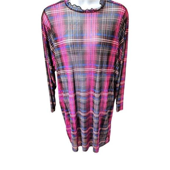 TORRID MINIβMesh Multi- Color Plaid Mock Neck Dress Plus Size 4X - Picture 2 of 14